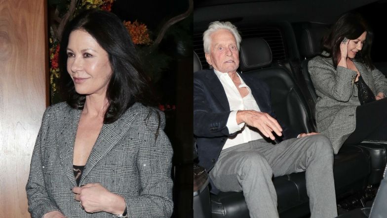 Catherine Zeta-Jones z gigantycznym pierścionkiem na palcu na kolacji z Michaelem Douglasem