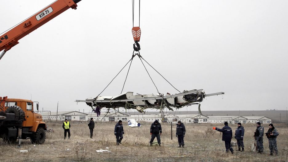 Na zdjęciu wrak MH17. 18.11.2014