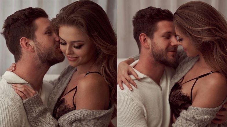 Zmysłowa Joanna Opozda w bieliźnie tuli się do Antka Królikowskiego