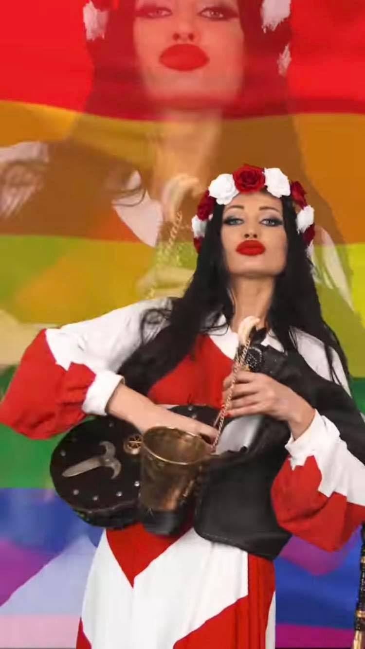 Małgorzata Godlewska śpiewa hymn na Święto Niepodległości