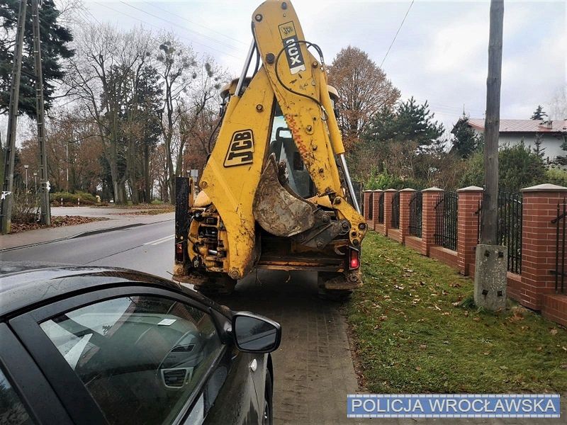 Wrocław. Koparką pod wpływem amfetaminy. 40-latek może trafić za kratki