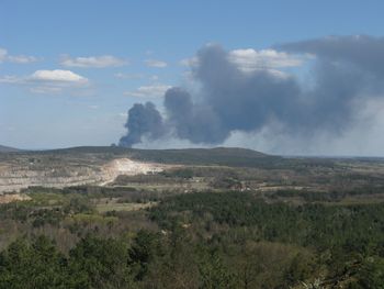 Pożar niedaleko Gorzowa. Dym był widoczny z kilku kilometrów