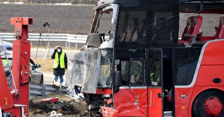 Wypadek autobusu na A4. Część podróżnych wróciła na Ukrainę