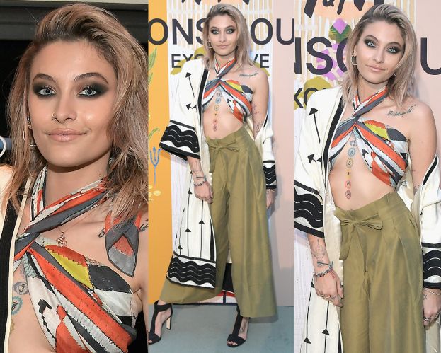 Paris Jackson w chuście zamiast stanika