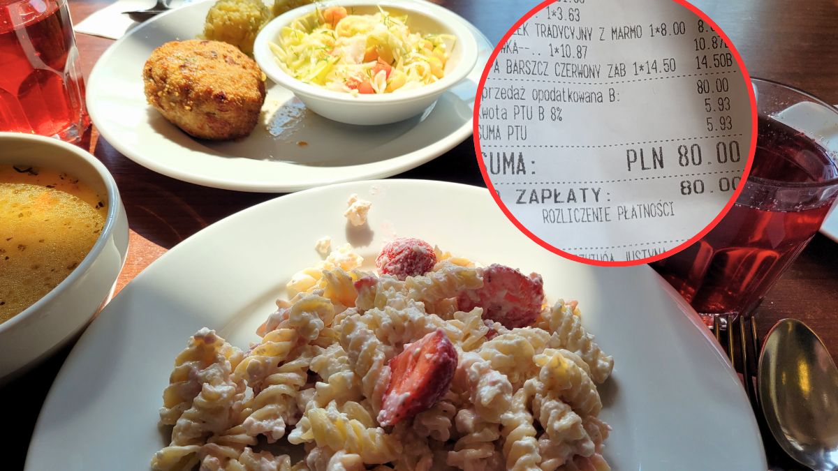 Dwudaniowy obiad z deserem zjadłyśmy w Kantynie Warsu 