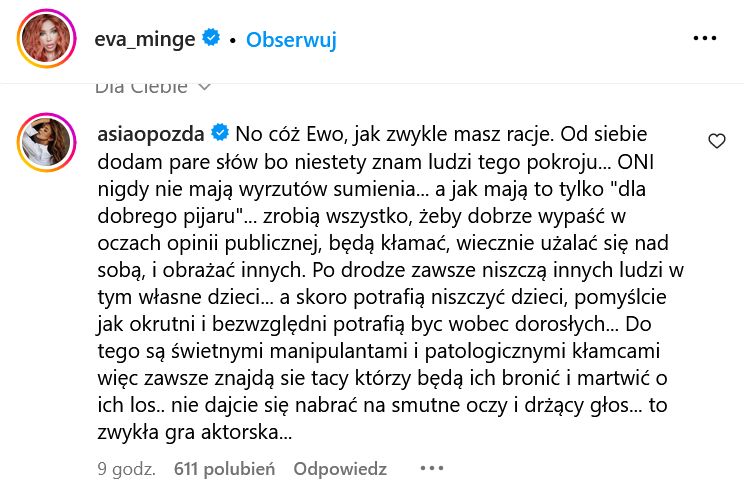Joanna Opozda uderza w Rzeźniczaka i Królikowskiego