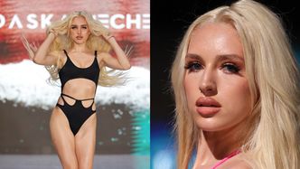 Caroline Derpienski w trzech wydaniach mknie przez wybieg na Miami Swim Week (ZDJĘCIA)