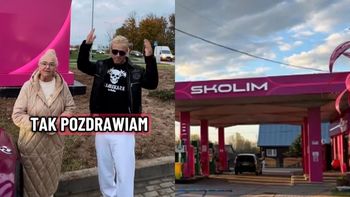 Paliwowy baron Skolim z babcią u boku chwali się cenami na swojej NOWEJ stacji (FOTO)