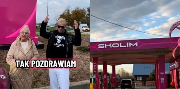 Paliwowy baron Skolim z babcią u boku chwali się cenami na swojej NOWEJ stacji (FOTO)