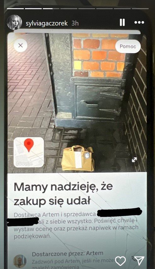 Zdjęcie zamówionego jedzenia