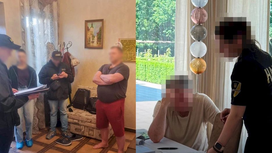 Agenci biura antykorupcyjnego Ukrainy podczas zatrzymań