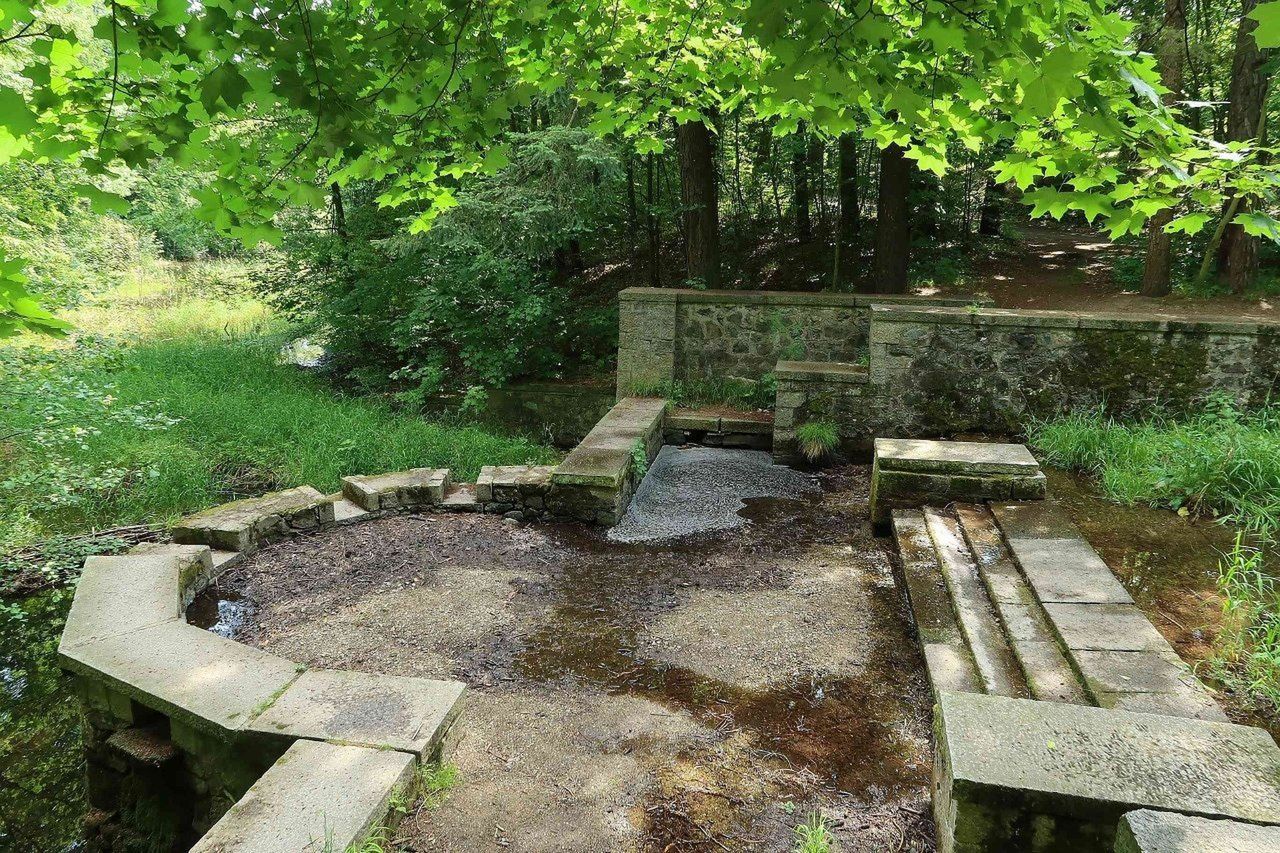 Park oryginalnie został podzielony na trzy główne części: wodną, pagórkową i ogród warzywno-kwiatowy.