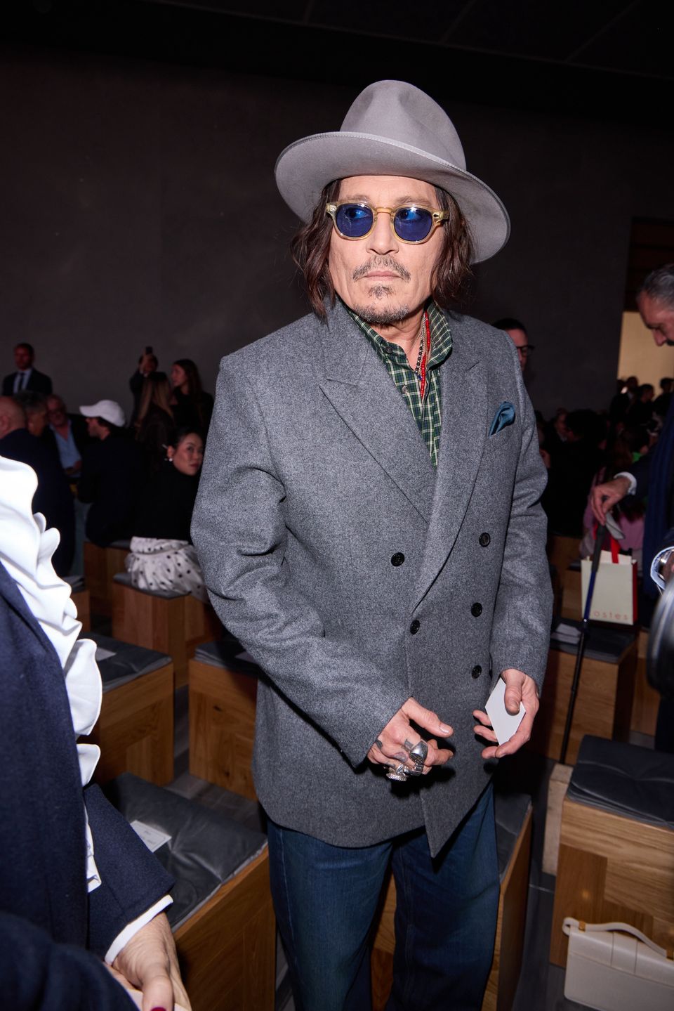 Johnny Depp na pokazie Dior w Paryżu