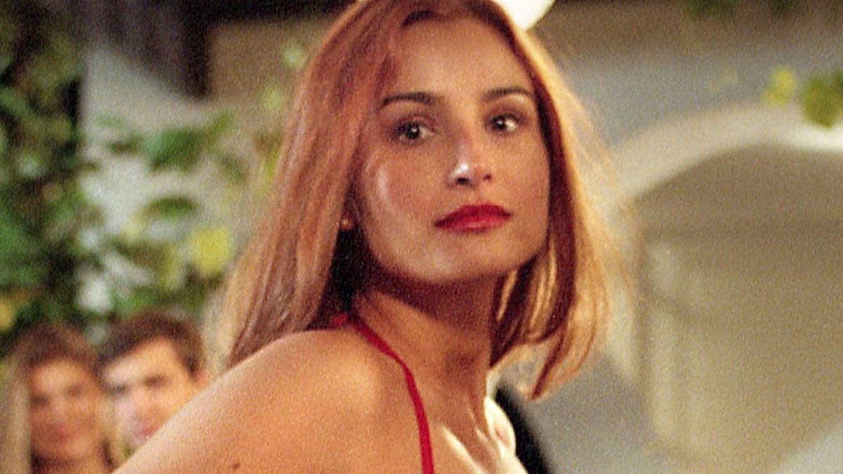 Joanna Brodzik w 1996 r. na planie filmu "Dzieci i ryby"