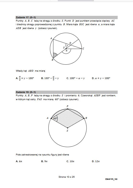 Arkusze maturalne matematyka 2022