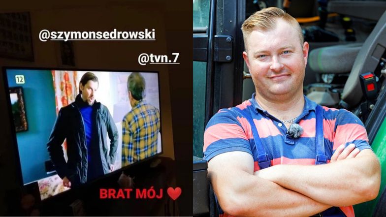 Łukasz Sędrowski z "Rolnik szuka żony" chwali się znanym bratem