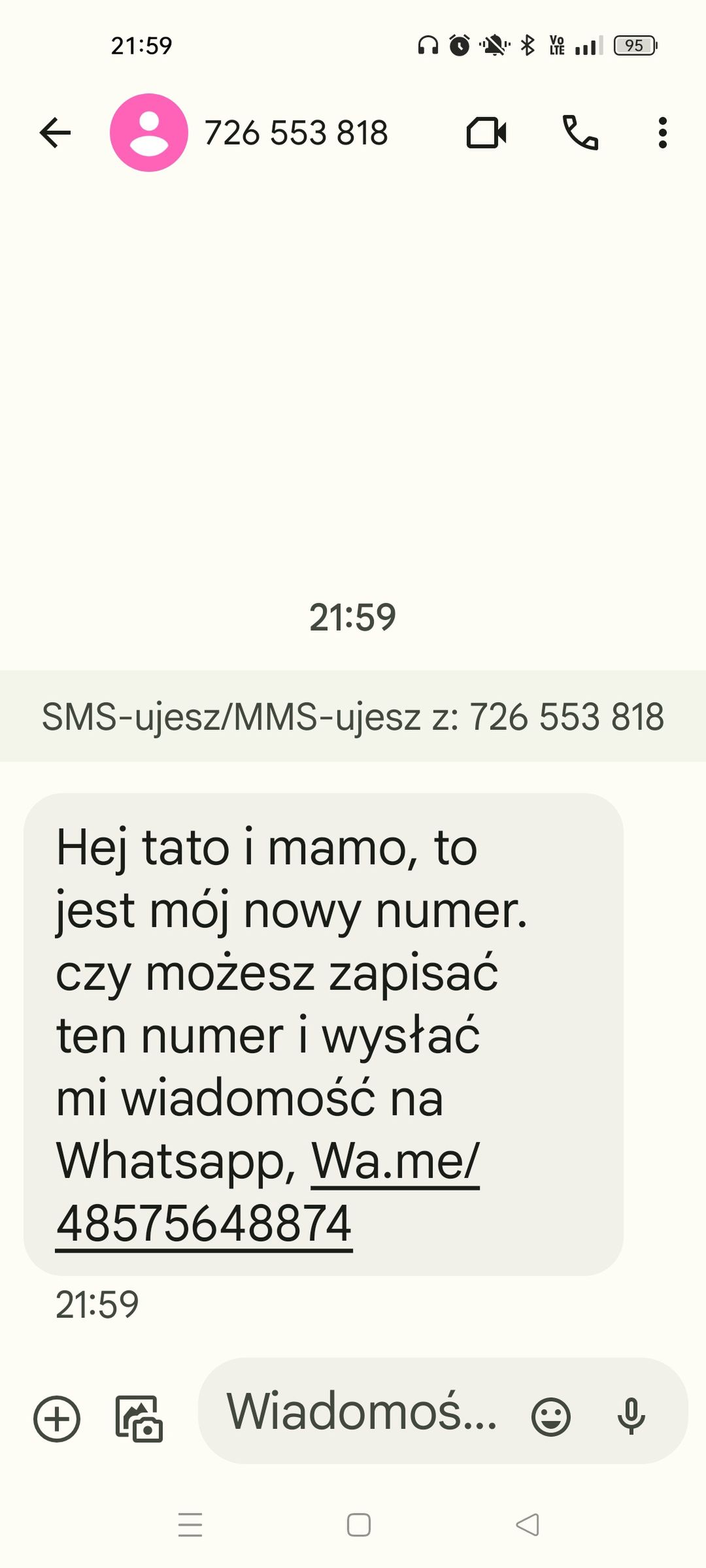 Fałszywy SMS