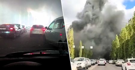 Ogromny pożar w Rosji. Płoną zakłady Enikmasz