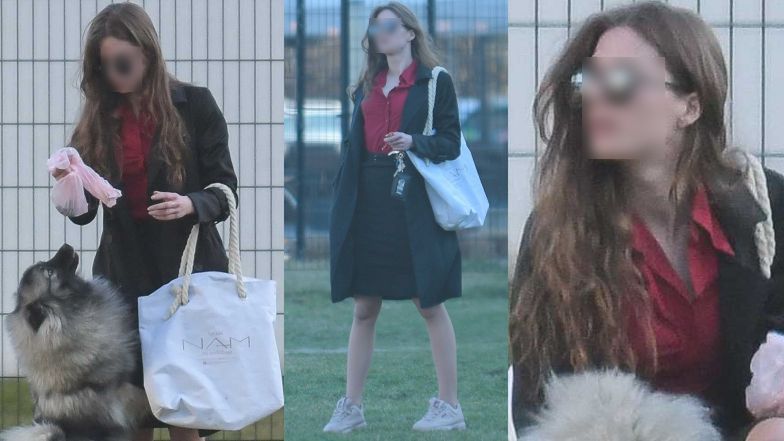 Ukochana Antka Królikowskiego na spacerze z czworonogiem