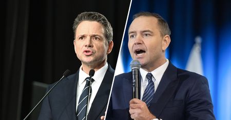 Nawrocki o Trzaskowskim: Zawsze papuguje innych