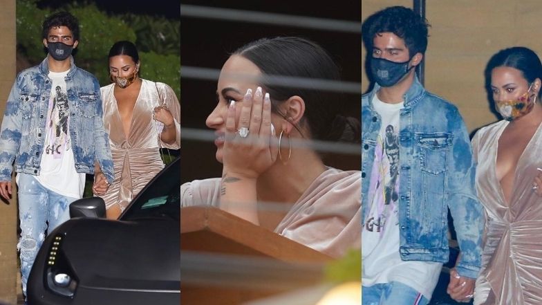 Świeżo zaręczona Demi Lovato na kolacji z narzeczonym