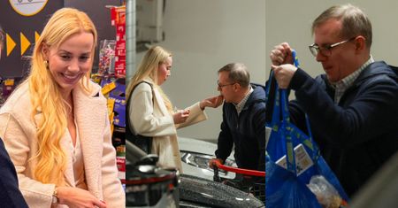 Tak wyglądały wspólne zakupy Marianny Schreiber i Przemysława Czarneckiego. Celebrytka nakarmiła byłego posła PiS bułką