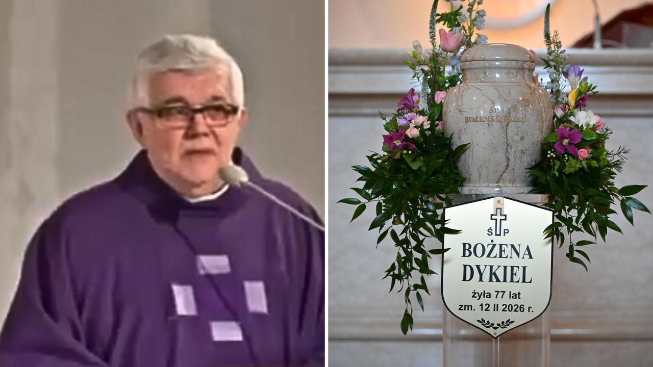 Nie wytrzymał. Ksiądz upomniał uczestnika pogrzebu Bożeny Dykiel [WIDEO]