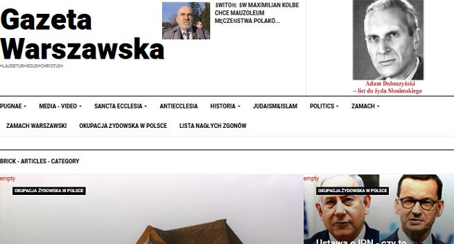 „Warszawska Gazeta” chce interwencji MSZ ws. antysemickiego serwisu Gazetawarszawska.com