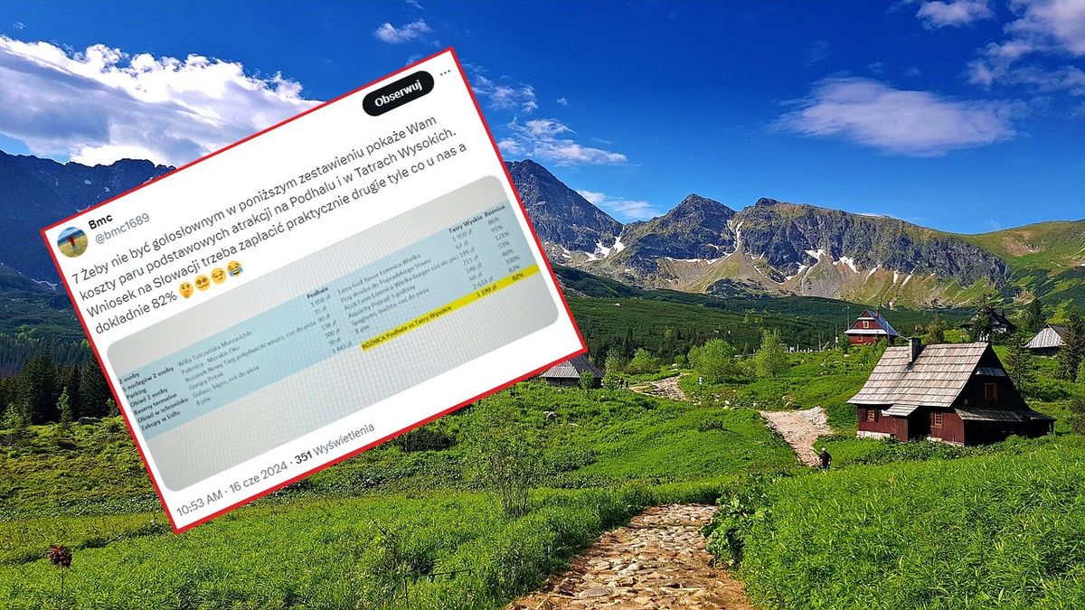 Wypoczynek w słowackich Tatrach może być znacznie droższy niz w Polsce.