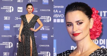 Wydekoltowana Penelope Cruz z rozcięciem do uda zachwyca na gali w Rzymie! (ZDJĘCIA)