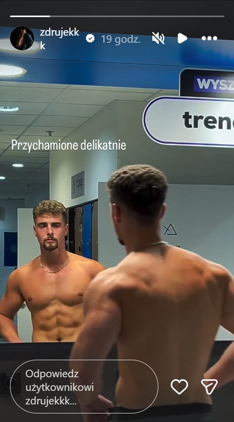 Jakub Zdrójkowski na siłowni