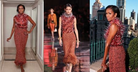 Odchudzona Michelle Obama zachwyca w sukni Chanel. Internauci komplementują: "Lepiej niż MODELKA" (FOTO)