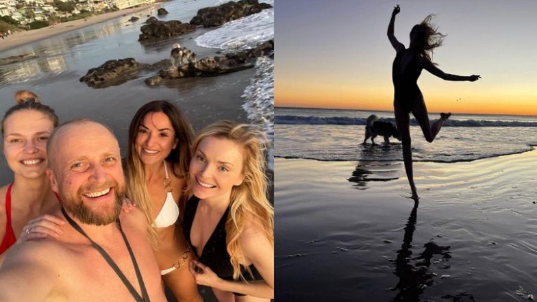 Iza Miko plażuje z Piotrem Adamczykiem i jego żoną