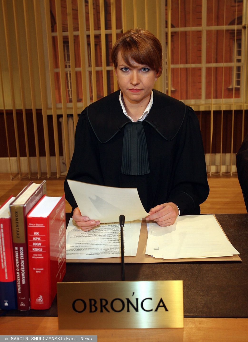 Magdalena Wilk na planie programu "Sędzia Anna Maria Wesołowska"