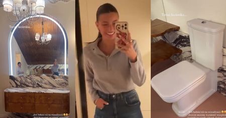 Julia Wieniawa PISZCZY na widok nowej garderoby i łazienki w leśnej chatce: "Ten kibel taki vintage, I LOVE IT". Luksusowo? (ZDJĘCIA)