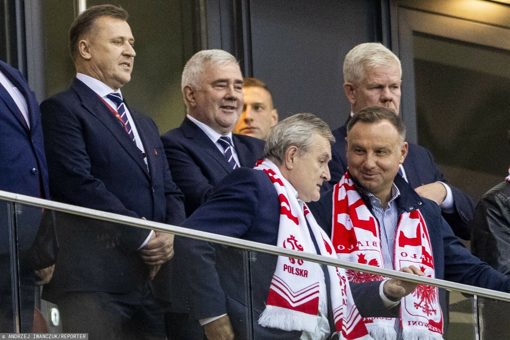Andrzej Duda na meczu Polska-Albania