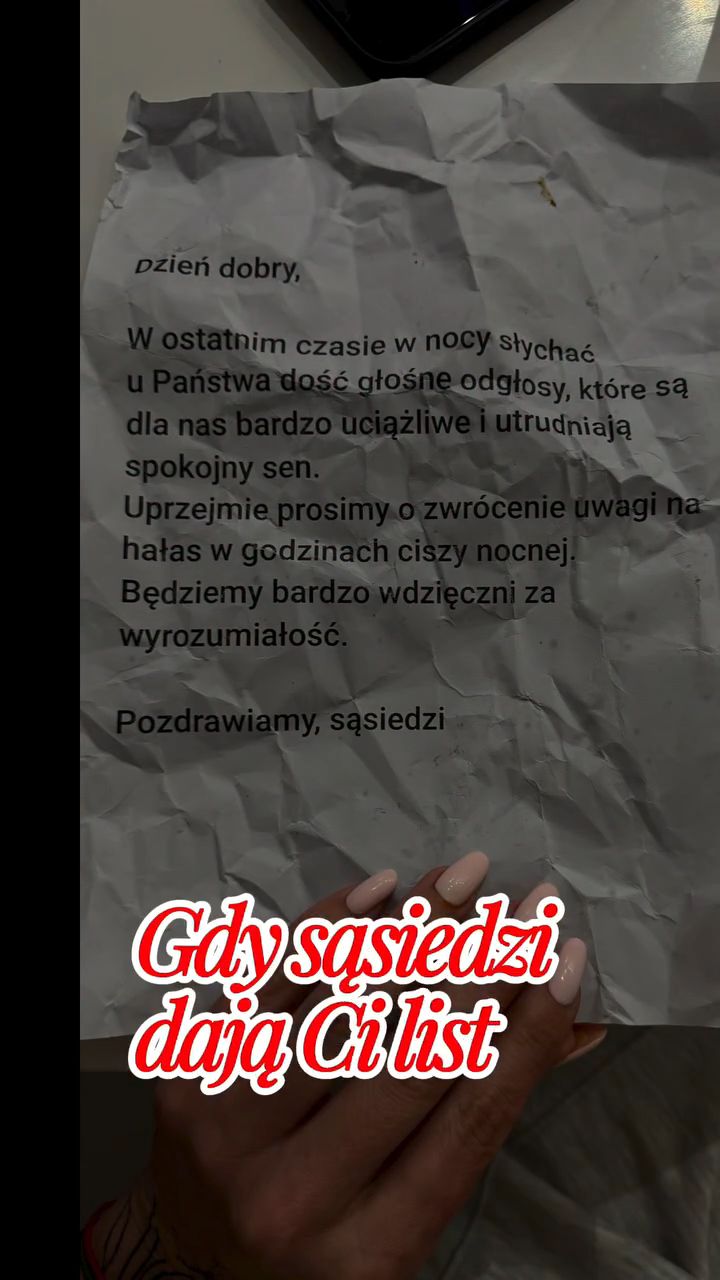 Monika Goździalska otrzymała list od sąsiadów