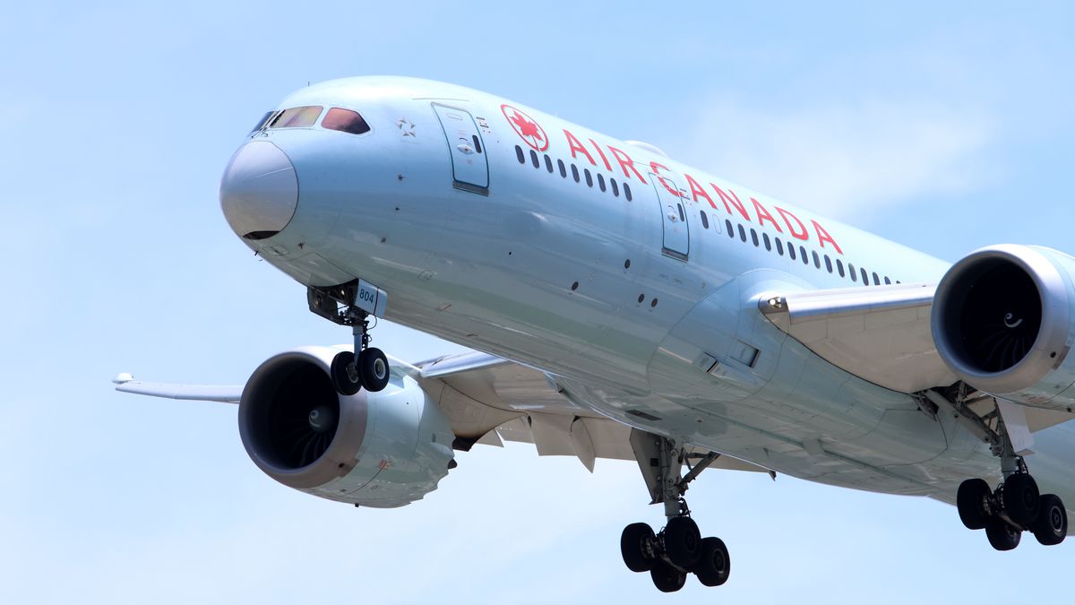 An Air Canada aircraft arrives at Toronto Pearson International Airport in Mississauga, Ontario, on May 27, 2026. (Photo by Mike Campbell/NurPhoto via Getty Images)