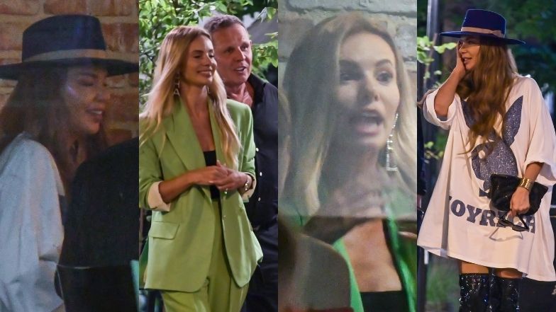 Wystylizowana Edyta Górniak i elegancka Izabela Janachowska z mężem imprezują do rana w warszawskim lokalu