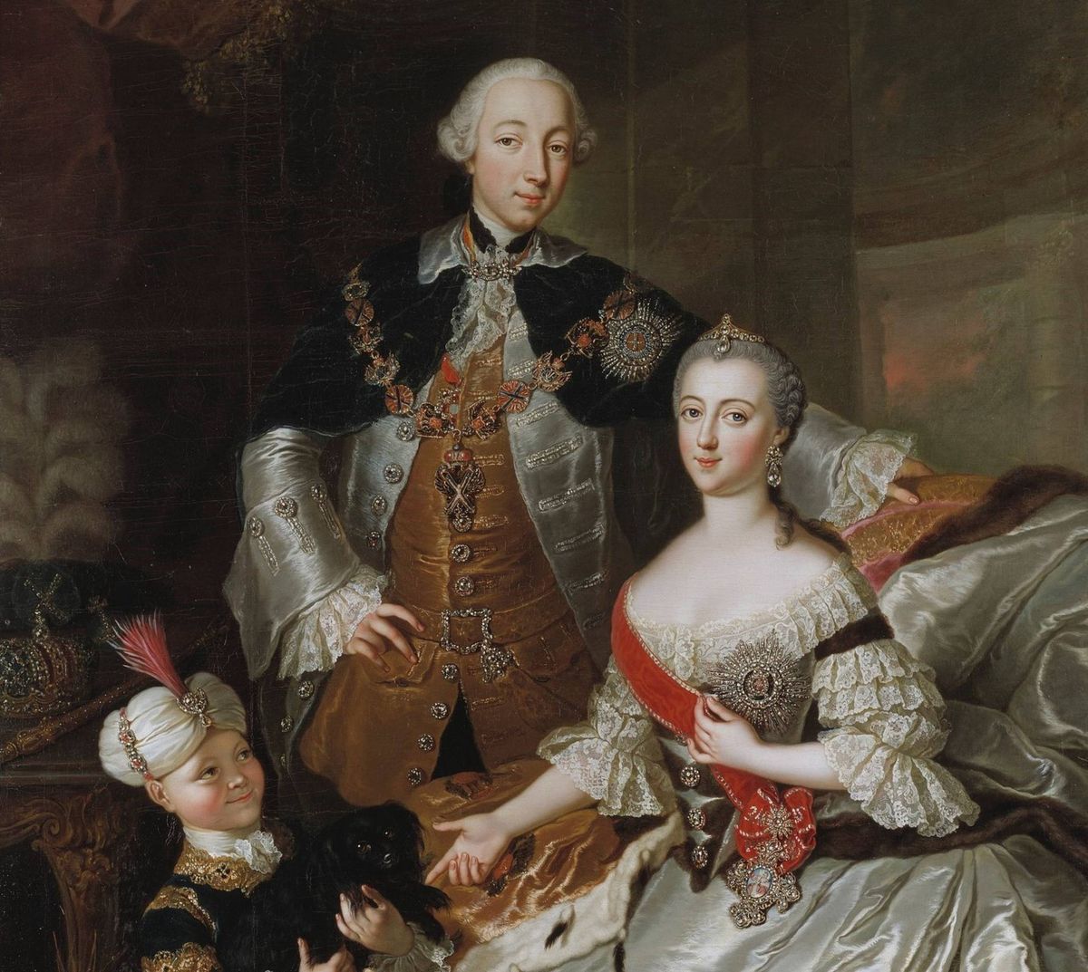 Piotr i Katarzyna na portrecie z 1756 roku