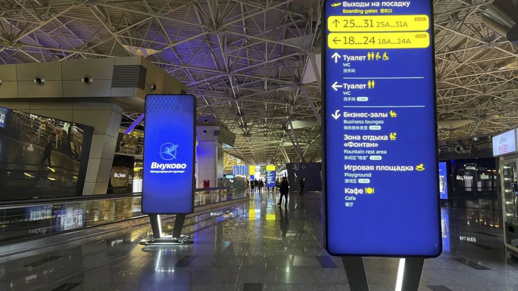 Vnukovo International Airport in Russia after airspace bans
MOSCOW, RUSSIA - MARCH 13: A view of empty spaces at Vnukovo International Airport after Western countries closed their airspace to Russia over its attacks on Ukraine, on March 13, 2022, in Moscow, Russia. (Photo by Nuran Erkul Kaya/Anadolu Agency via Getty Images)
Anadolu
airspace bans, moscow, ukraine attacks