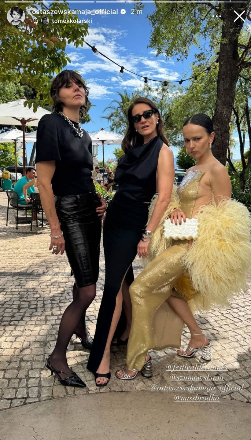 Małgorzata Szumowska, Maja Ostaszewska i Monika Brodka w Cannes