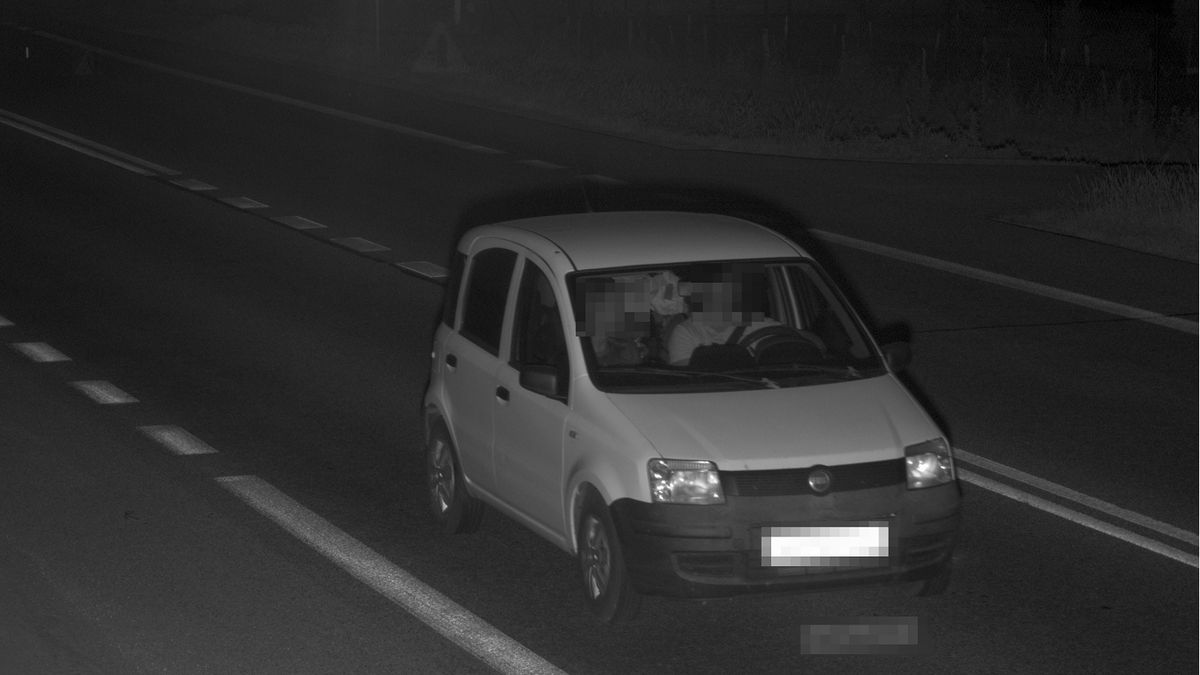 Fiat Panda przekraczający dozwoloną prędkość