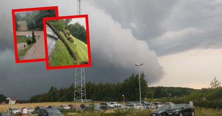 W środku była rodzina z dziećmi. Pogoda szalała nad Polską