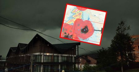 Nagle zrobiło się czarno. Gdzie jest burza? Spadł potężny grad