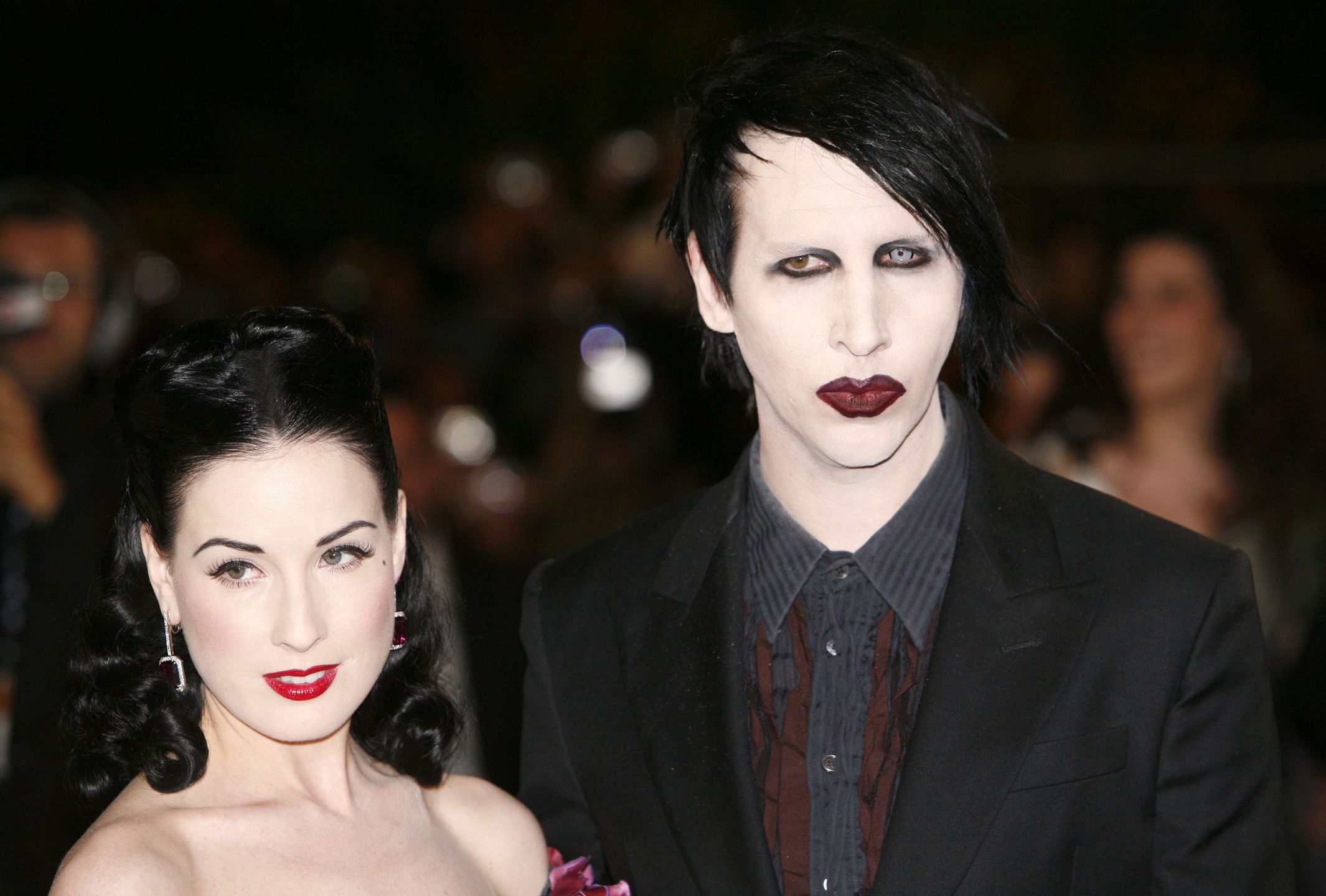 Dita Von Teese i Marilyn Manson w 2006 r.