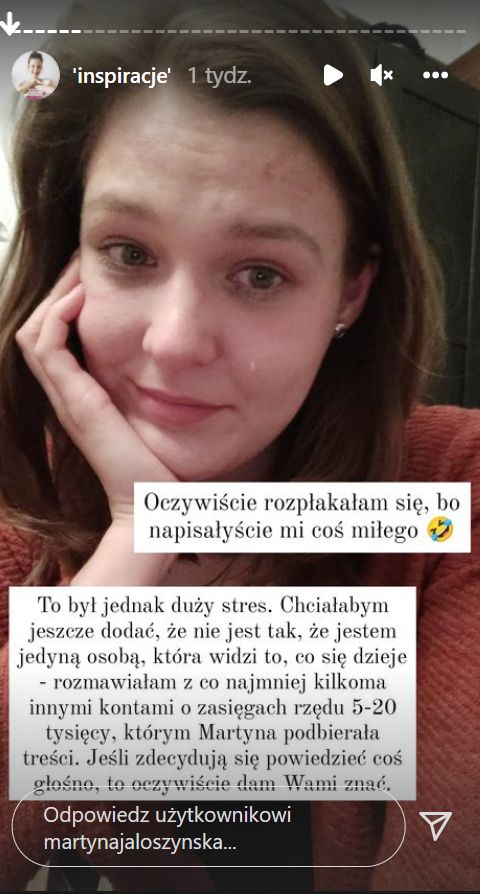 Martyna Kaczmarek kopiowała treści innych influencerek