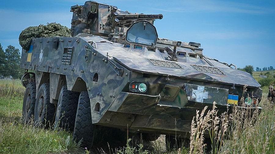 Ukraiński bardzo rzadki (możliwe, że jedyny prototyp) transportera opancerzonego BTR-4MV1.