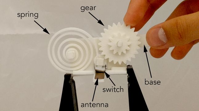 Wydrukowane plastikowe elementy mechanizmu sensorów