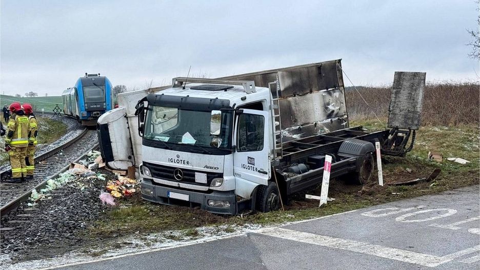 Wypadek na przejeździe kolejowym